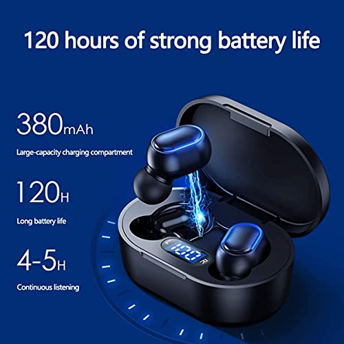 Wireless Earbuds, Bluetooth 5.3 Headphones HiFi Deep Bass with Mic ,120H Playtime LED Display ,IPX7 Waterproof Button Control True Wireless Earphones,One-Step Pairing,In-Ear Noise Reduction Headset