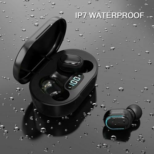 Wireless Earbuds, Bluetooth 5.3 Headphones HiFi Deep Bass with Mic ,120H Playtime LED Display ,IPX7 Waterproof Button Control True Wireless Earphones,One-Step Pairing,In-Ear Noise Reduction Headset