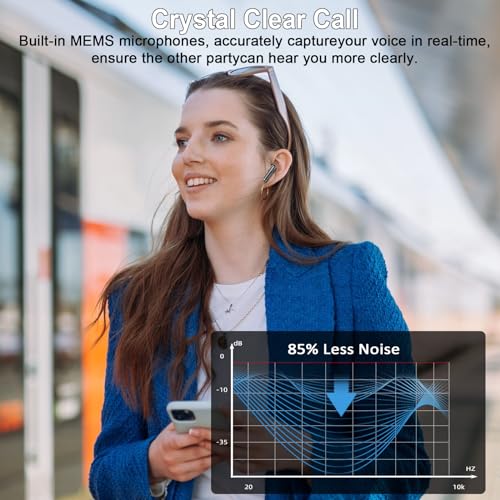 Wireless Earbuds Bluetooth 5.3 Earbuds Hi-Fi Stereo, 2024 Ear Buds with 4 ENC Mics, 3g Mini Bluetooth Headphones in Ear, 30H USB-C LED Charging Case, IP7 Waterproof Wireless Earphones for Android iOS