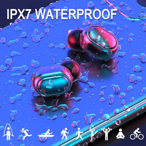 Wireless Earbuds, Bluetooth 5.3 Headphones HiFi Deep Bass with Mic ,120H Playtime LED Display ,IPX7 Waterproof Button Control True Wireless Earphones,One-Step Pairing,In-Ear Noise Reduction Headset
