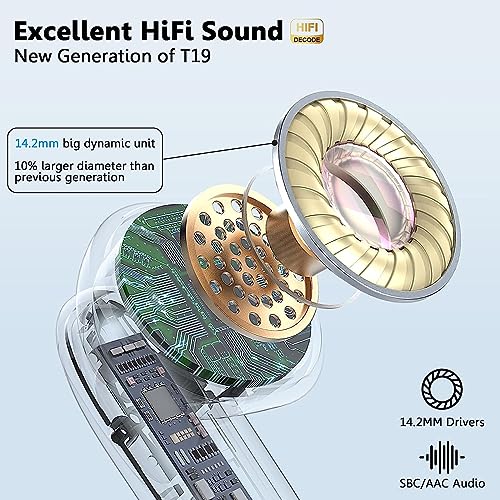 Wireless Earbuds,Bluetooth 5.3 in-Ear Earphones with Charging Case,Touch Control Stereo Sound,Noise Cancelling Headphones,IPX7 Waterproof,Built-in Mic,Wireless Headphones,Auto Pairing for iOS/Android