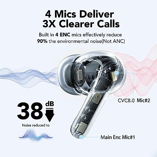 Wireless Earbuds,Bluetooth 5.3 in-Ear Earphones with Charging Case,Touch Control Stereo Sound,Noise Cancelling Headphones,IPX7 Waterproof,Built-in Mic,Wireless Headphones,Auto Pairing for iOS/Android