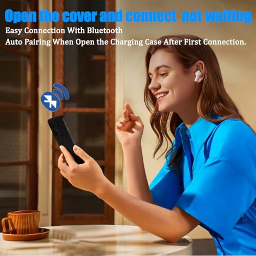 Wireless Earbud,Bluetooth 5.3 Earbuds Stereo,Noise Cancelling Earbuds Wireless with Charging Case,IPX7 Waterproof, Touch Control,Bluetooth Headphones with Mic,Sports Wireless Headphone for Android iOS