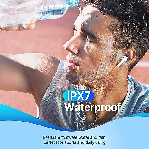 Wireless Earbuds,Bluetooth 5.3 in-Ear Earphones with Charging Case,Touch Control Stereo Sound,Noise Cancelling Headphones,IPX7 Waterproof,Built-in Mic,Wireless Headphones,Auto Pairing for iOS/Android