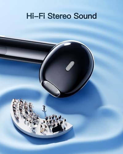 Wireless Earbuds,Bluetooth 5.3 Headphones 60H Playtime Deep Bass Stereo Ear Buds with Wireless Charging Case LED Display,IPX7 Waterproof in-Ear earphones with Mic,Headset for iOS/Android Sport Workout