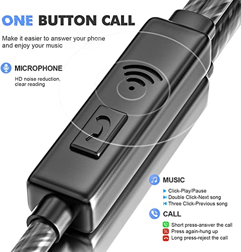 Wired Earbuds with Microphone 5 Pack, in-Ear Headphones with Heavy Bass, High Sound Quality Earphones Compatible with iPad, Laptop, MP3, Android Smartphones, Fits All 3.5mm Jack Device