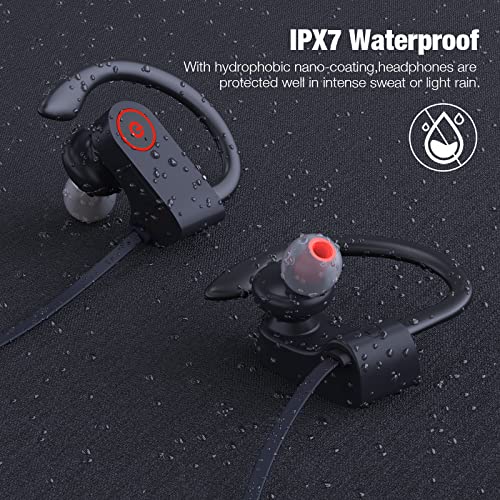 JOYWISE Bluetooth Wireless Headphones 16H Playtime Earbuds with Mic Stereo in-Ear Earphones, IPX7 Waterproof Sports Sound Isolation Headsets for Running, Gym, Workout