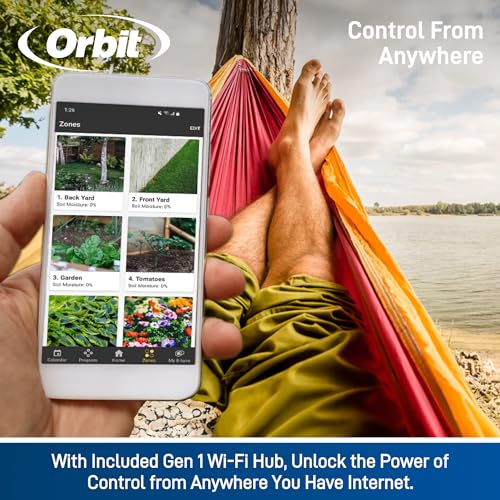 Orbit 21004 B-hyve Smart Hose Faucet Timer with Wi-Fi Hub, Compatible with Alexa,GRAY