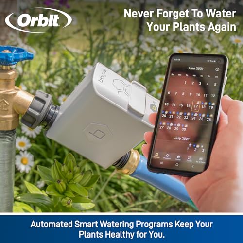 Orbit 21004 B-hyve Smart Hose Faucet Timer with Wi-Fi Hub, Compatible with Alexa,GRAY