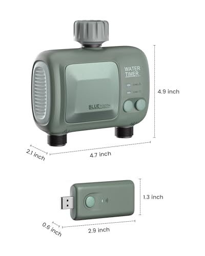 Zefinot WiFi Water Timer for Garden Hose - 2 Zone Hose Timers for Watering, 2 Watering Patterns, Smart Sprinkler Timer System, Irrigation Timer Compatible with Alexa and Google