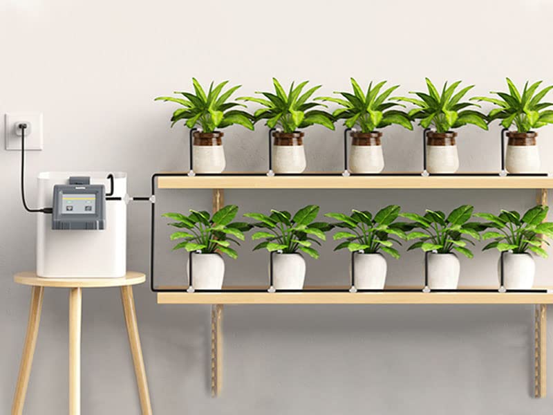 RAINPOINT WiFi Automatic Watering System For Indoor Potted Plants, DIY Drip Irrigation Kit Remotely Control Auto/Manual/Delay Watering Mode via APP, Automatic Self-Watering Irrigation System with Pump