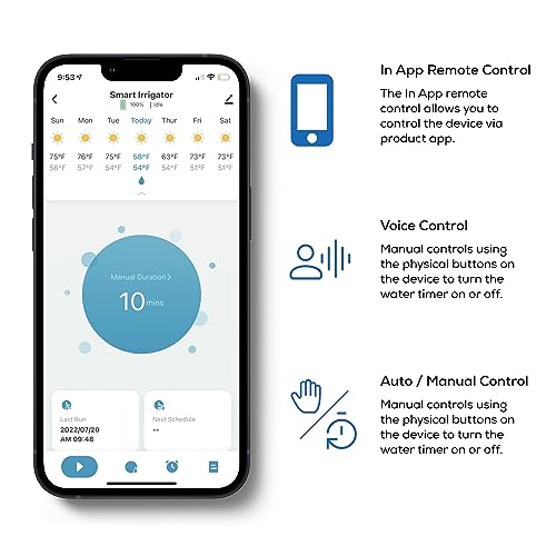 LINKSTYLE HYDROZEN Wifi Water Timer with Hub for Remote Watering, Wifi Sprinkler Timer Controller with APP control, Alexa and Google Voice Compatible, for Hose Timers, Smart Irrigation and Gardens