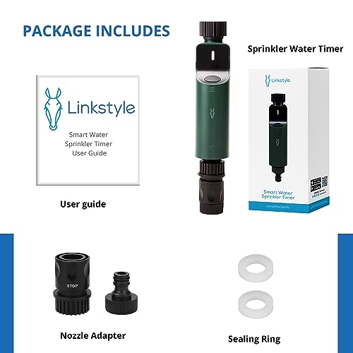 LINKSTYLE HYDROZEN Wifi Water Timer with Hub for Remote Watering, Wifi Sprinkler Timer Controller with APP control, Alexa and Google Voice Compatible, for Hose Timers, Smart Irrigation and Gardens