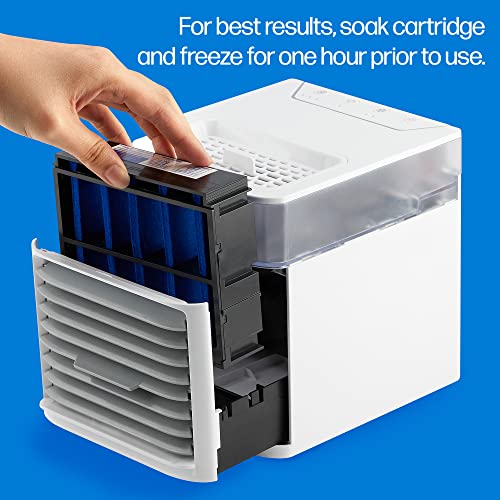 Arctic Air Pure Chill 2.0 Evaporative Air Cooler by Ontel - Powerful, Quiet, Lightweight and Portable Space Cooler with Hydro-Chill Technology For Bedroom, Office, Living Room & More,Blue