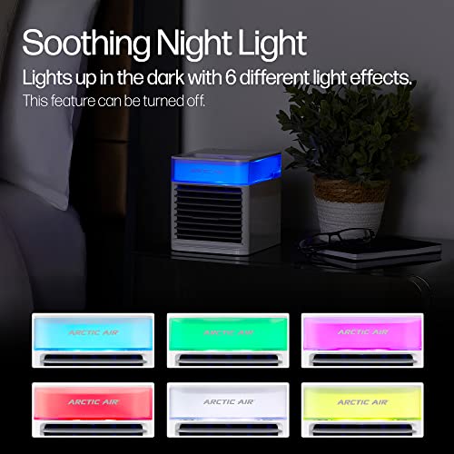 Arctic Air Pure Chill 2.0 Evaporative Air Cooler by Ontel - Powerful, Quiet, Lightweight and Portable Space Cooler with Hydro-Chill Technology For Bedroom, Office, Living Room & More,Blue