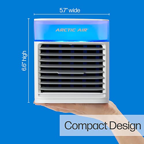 Arctic Air Pure Chill 2.0 Evaporative Air Cooler by Ontel - Powerful, Quiet, Lightweight and Portable Space Cooler with Hydro-Chill Technology For Bedroom, Office, Living Room & More,Blue