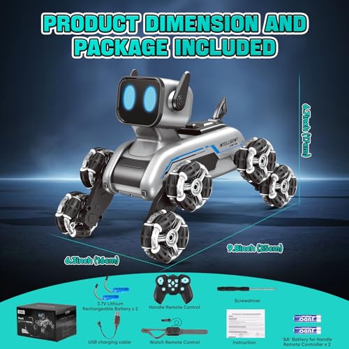 Remote Control Robot Dog Toy with Music & Lights