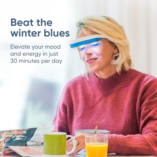 Luminette 3 Light Therapy Glasses - Wearable Light Therapy Lamp - Blue Enriched White LED Sun Lamp - Natural Relief for Sleep Problems, Seasonal Mood Disorders and Jet lag - Portable Daylight Lamp