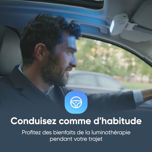 luminette Drive Light Therapy Lamp - Portable & Wireless Light Therapy Lamp for Use While Driving in The Car - Happy Lamp for Sleep