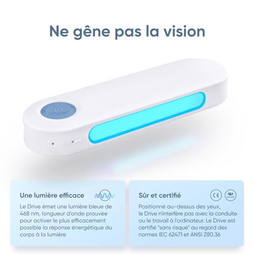 luminette Drive Light Therapy Lamp - Portable & Wireless Light Therapy Lamp for Use While Driving in The Car - Happy Lamp for Sleep