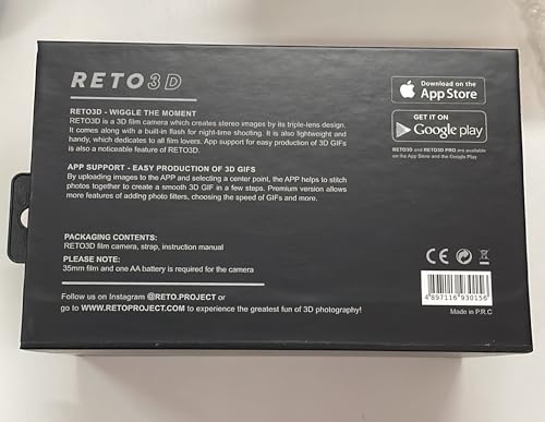 RETRO Reto3D 35mm Lenticular 3D Film Camera