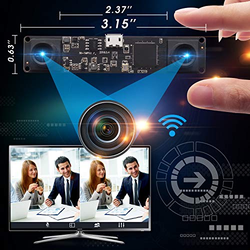 Dual Lens 3D HD USB Webcam for All Systems