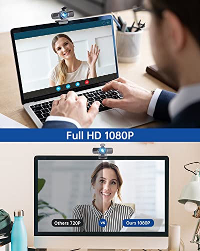 1080P HD Webcam with Microphone for Video Calls