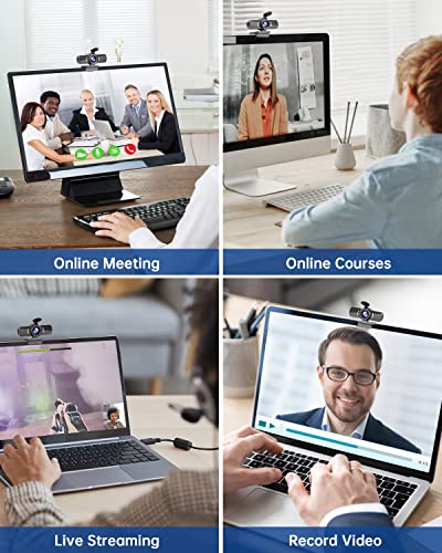 1080P HD Webcam with Microphone for Video Calls