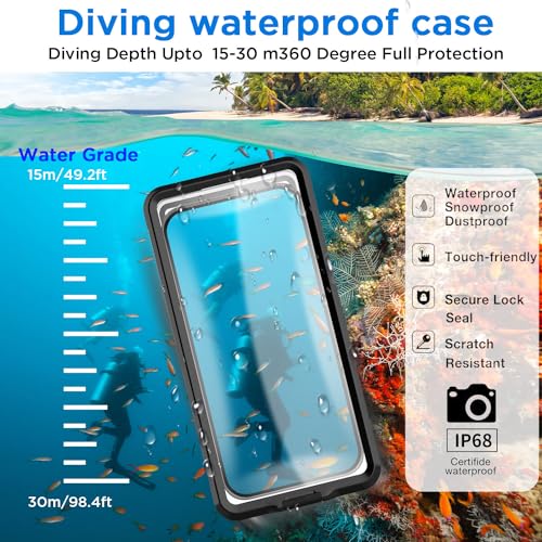 Waterproof Phone Case with Self-Check Underwater Pouch, Tech Gadgets