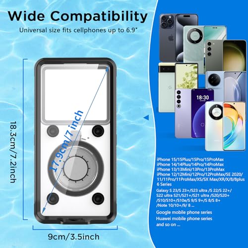 Waterproof Phone Case with Self-Check Underwater Pouch, Tech Gadgets