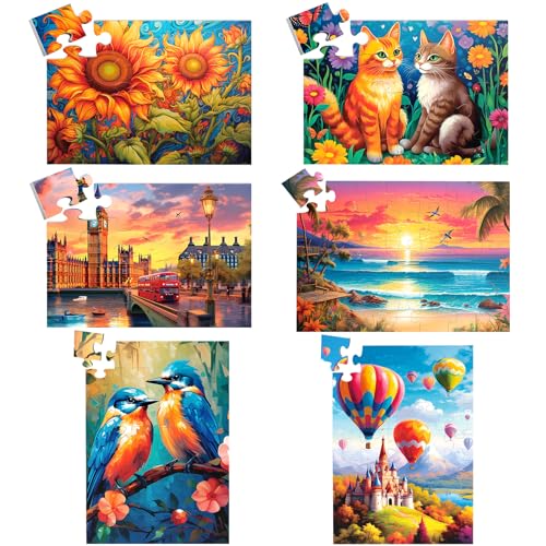 Large Piece Jigsaw Puzzles Bundle for Seniors, Dementia