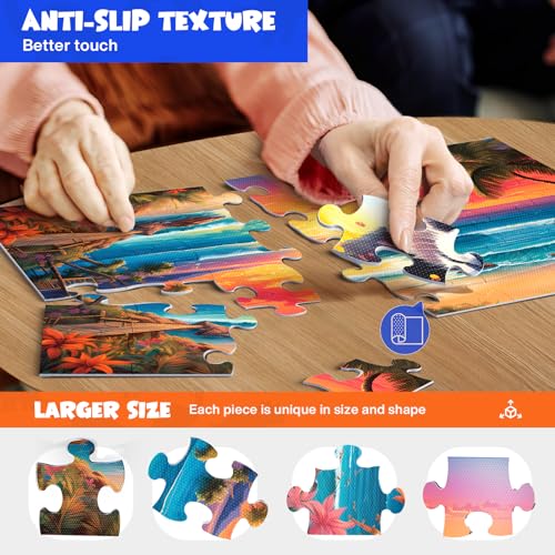 Large Piece Jigsaw Puzzles Bundle for Seniors, Dementia