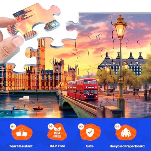 Large Piece Jigsaw Puzzles Bundle for Seniors, Dementia