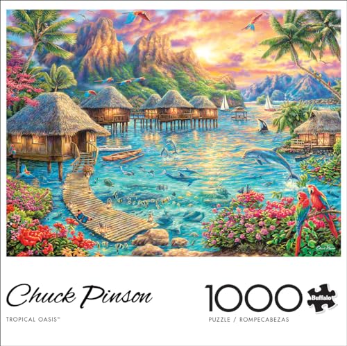 1000 Piece Jigsaw Puzzle - Tropical Oasis Theme