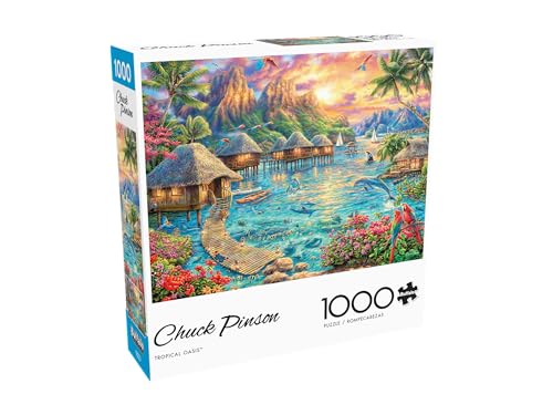 1000 Piece Jigsaw Puzzle - Tropical Oasis Theme