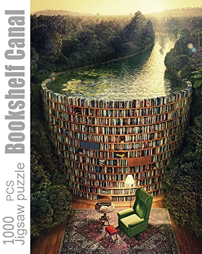 Bookshelf Canal Jigsaw Puzzle, 1000 Pieces for Adults