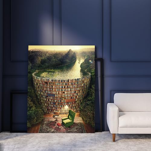 Bookshelf Canal Jigsaw Puzzle, 1000 Pieces for Adults