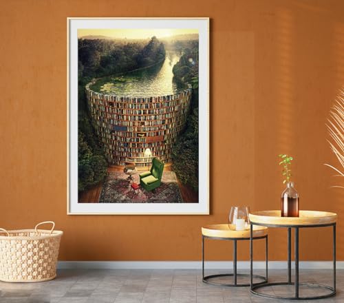 Bookshelf Canal Jigsaw Puzzle, 1000 Pieces for Adults