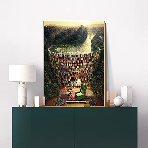 Bookshelf Canal Jigsaw Puzzle, 1000 Pieces for Adults