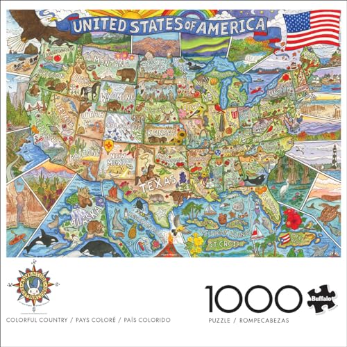 Carrie Wagner Colorful Country 1000 Piece Jigsaw Puzzle