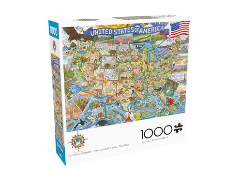 Carrie Wagner Colorful Country 1000 Piece Jigsaw Puzzle