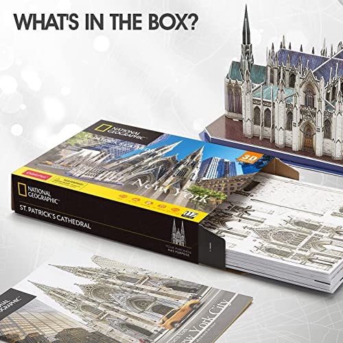 3D National Geographic St. Patrick's Cathedral Puzzle Kit