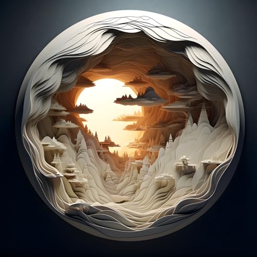 Bgraamiens 3D Cave Dawn Puzzle: 1000 Pieces, Adult