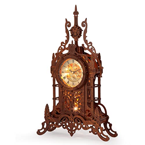 LED 3D Clock Tower Wood Puzzle Game Kit