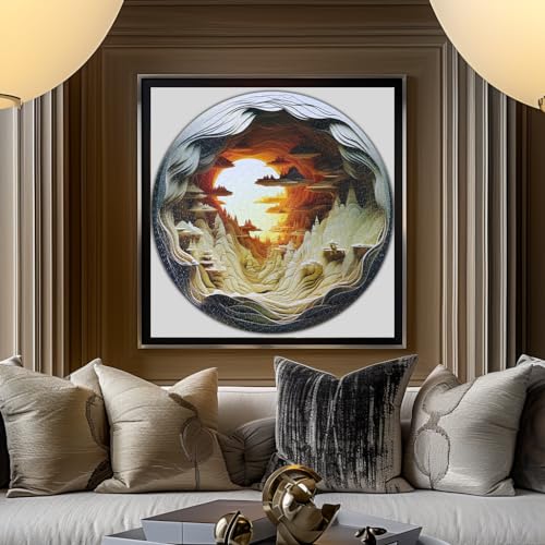 Bgraamiens 3D Cave Dawn Puzzle: 1000 Pieces, Adult