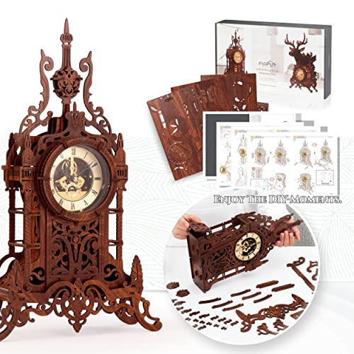LED 3D Clock Tower Wood Puzzle Game Kit