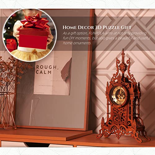 LED 3D Clock Tower Wood Puzzle Game Kit