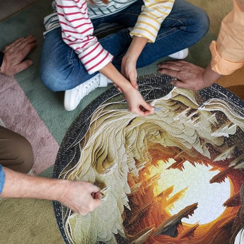 Bgraamiens 3D Cave Dawn Puzzle: 1000 Pieces, Adult