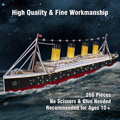 Titanic 3D Puzzle - Large LED Ship Decor