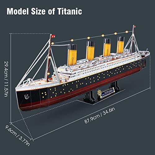 Titanic 3D Puzzle - Large LED Ship Decor